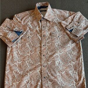 Stetson Men's Brown Paisley Button Down Shirt
New no tags